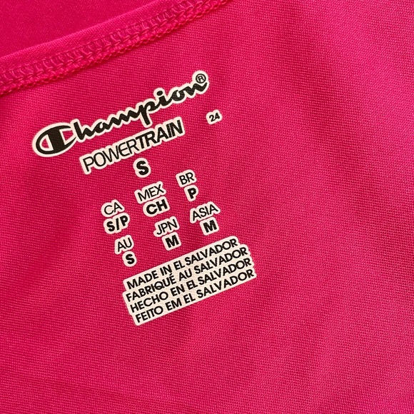 Champion Women’s Size S open Back Athlete Loose Casual Short Sleeve T-Shirt Pink - Picture 5 of 12